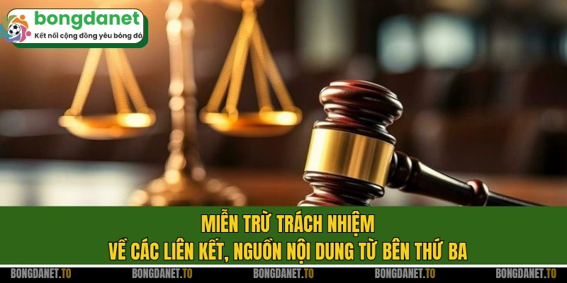 Miễn trừ trách nhiệm về các liên kết, nguồn nội dung từ bên thứ ba